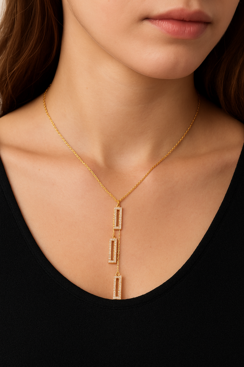 Collier Cristaux d’Or