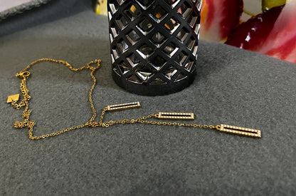 Collier Cristaux d’Or